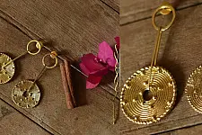 Prabha . प्रभा ❄ Handmade Brass Dhokra Long Earring