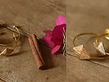 Prabha . प्रभा ❄ Handmade Brass Dhokra Round Bali Earring