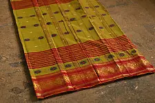 मलय ✽ Handloom Cotton Zari Saree With Buti ✽ 29