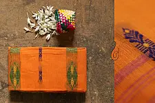 मलय ✽ Handloom Cotton Zari Saree With Buti ✽ 18