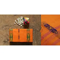मलय ✽ Handloom Cotton Zari Saree With Buti ✽ 18