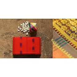 मलय ✽ Handloom Cotton Zari Saree With Buti ✽ 22