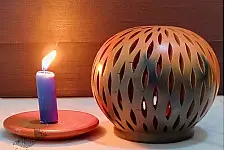 Mittihub ☢ Terracotta ☢ Round Tea Light Holder