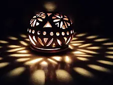 Mittihub ☢ Terracotta ☢ Round Tea Light Holder