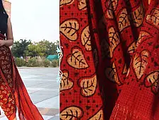 Dabu Block Printed ∷ Cotton - Red