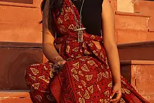 Dabu Block Printed ∷ Cotton - Red