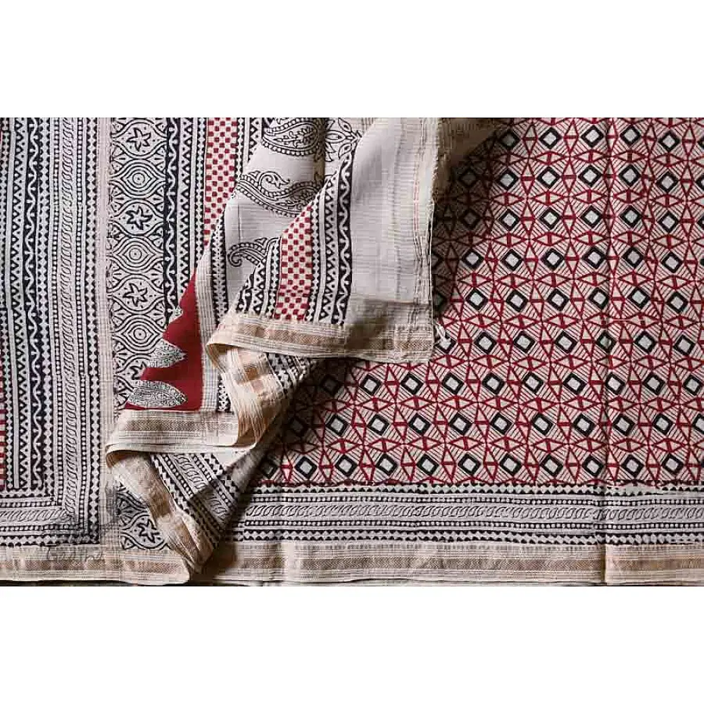 Buy Maheshwari Saree with Bagh Print
