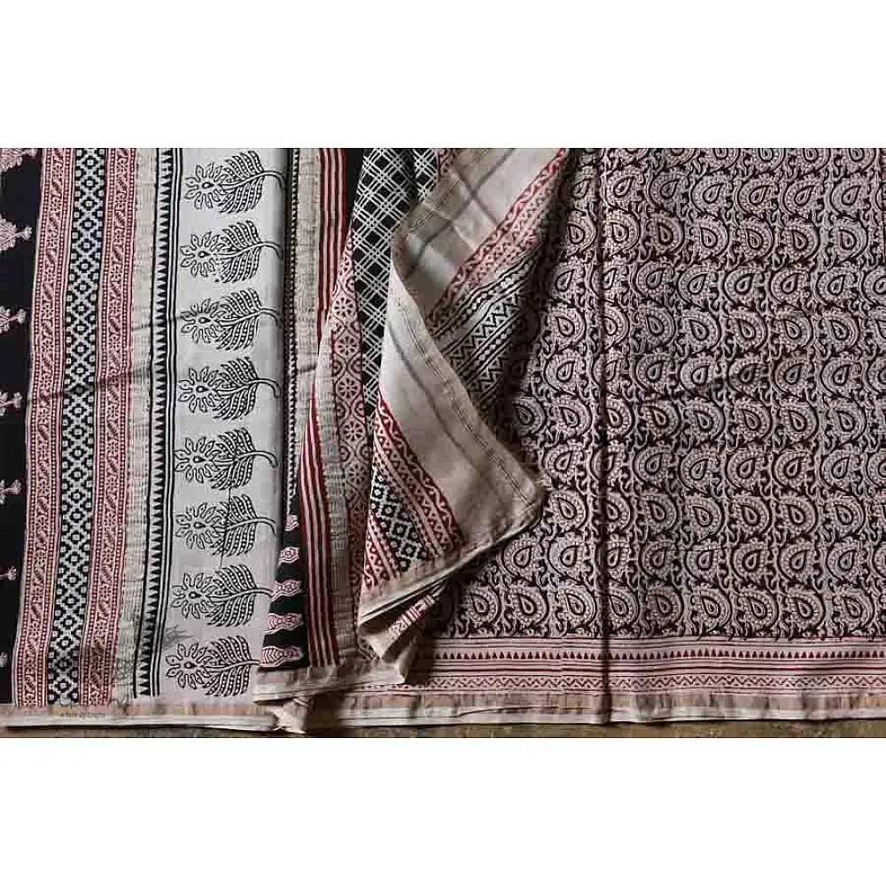 Buy Chanderi Saree with beautiful bagh print