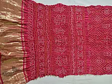 Chit-Chor ⍟ Gajji Silk Bandhani ( Tie & Dyed ) Saree ⍟ 11