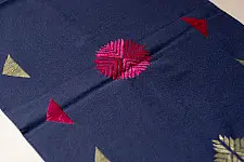 Preet ~ Hand Embroidered Phulkari Table Runner- Blue