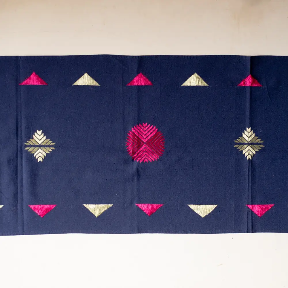 Shop Hand Embroidered Pholkari - Table Runner
