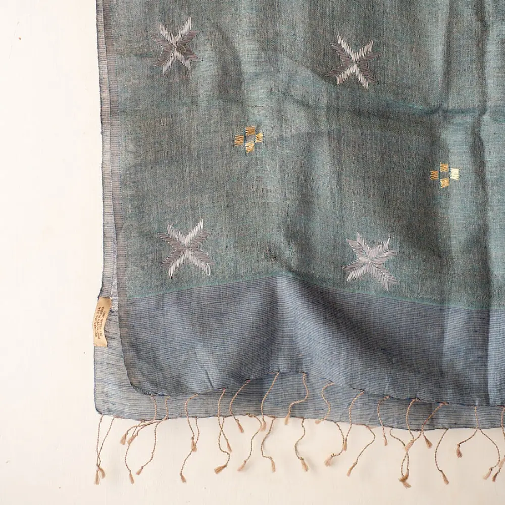 Shop Hand Embroidered Phulkari Silk Stole