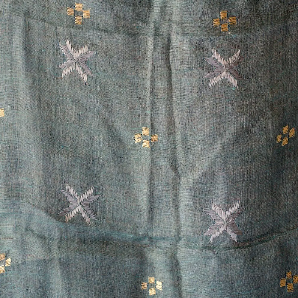 Shop Hand Embroidered Phulkari Silk Stole
