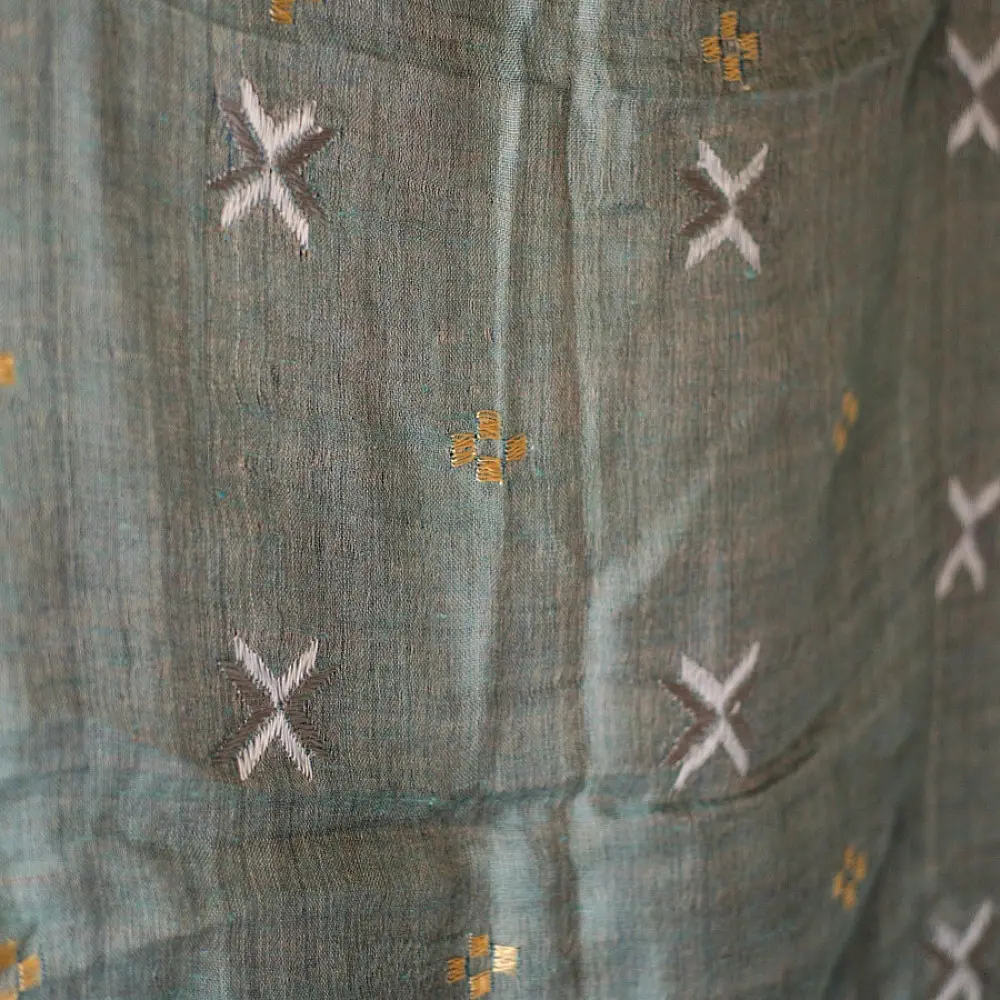Shop Hand Embroidered Phulkari Silk Stole