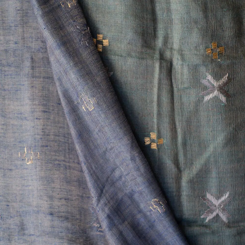 Shop Hand Embroidered Phulkari Silk Stole