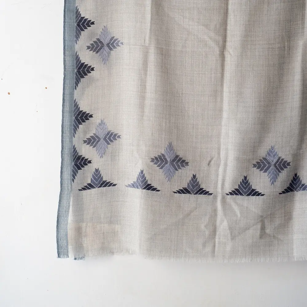 Shop Hand Embroidered Phulkari Wool Shawl