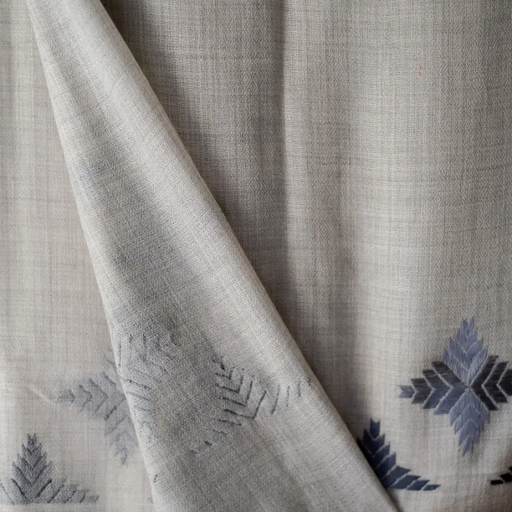 Shop Hand Embroidered Phulkari Wool Shawl