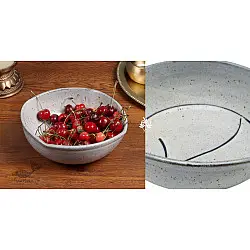 Nakshikathaa |Ceramic Serving Bowl - Light Blue  