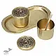 Nakshikathaa ✠ Brass Condiment Jars with Tray & Spoon ( Three Color Options )