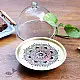 Nakshikathaa ✠ Brass Cake Stand with Glass Cloche ( Three Color Options )