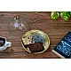 Nakshikathaa ✠ Brass Cake Stand with Glass Cloche ( Three Color Options )