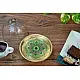Nakshikathaa ✠ Brass Cake Stand with Glass Cloche ( Three Color Options )