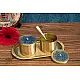 Nakshikathaa ✠ Brass Condiment Jars with Tray & Spoon ( Three Color Options )