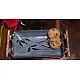 Nakshikathaa ✠ Rectangular Platter with Cane Handle (Light Blue)