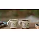White and Blue Cups - Set of 2