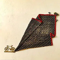 Sair . सैर ~ Block Printed Cotton - Doted Scarf
