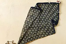 Sair . सैर ~ Block Printed Cotton - Moon Ring Scarf