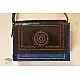 The nomad within me ♠ Kutchi Leather Bags - Blue black punch work sling ♠ 11