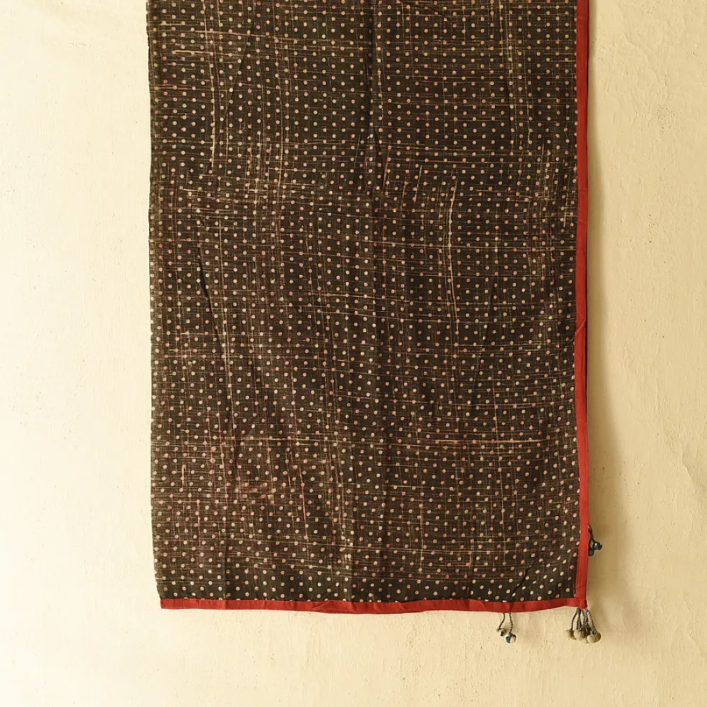 Online Block Printed Pure Cotton Doted Scarf