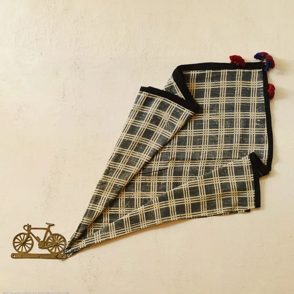 Online Block Printed Pure Cotton Scarf