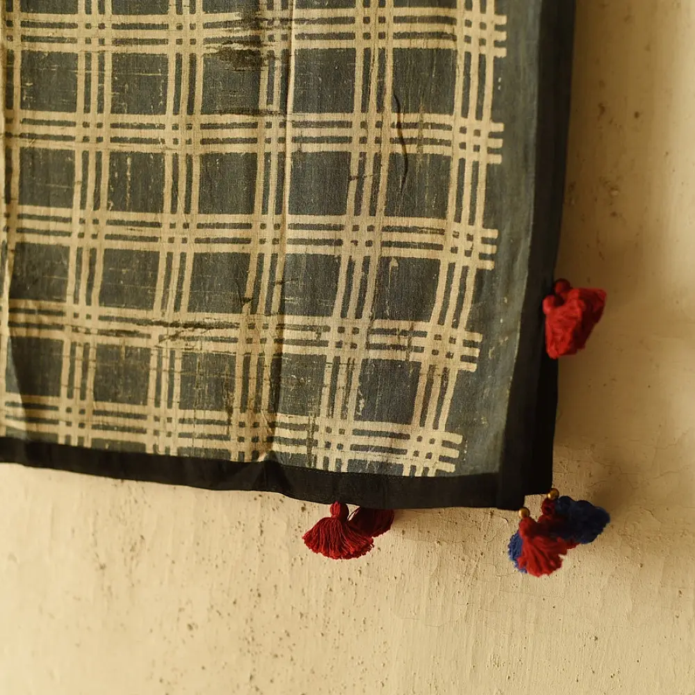 Online Block Printed Pure Cotton Scarf
