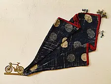 Sair . सैर ~ Block Printed Cotton - Indigo Scarf