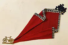 Sair . सैर ~ Block Printed Cotton - Red Scarf 
