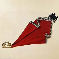 Sair . सैर ~ Block Printed Cotton - Red Scarf 