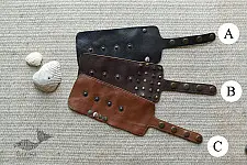 The Blue Lotus | Leather Wrist Wallet ( Three Options )