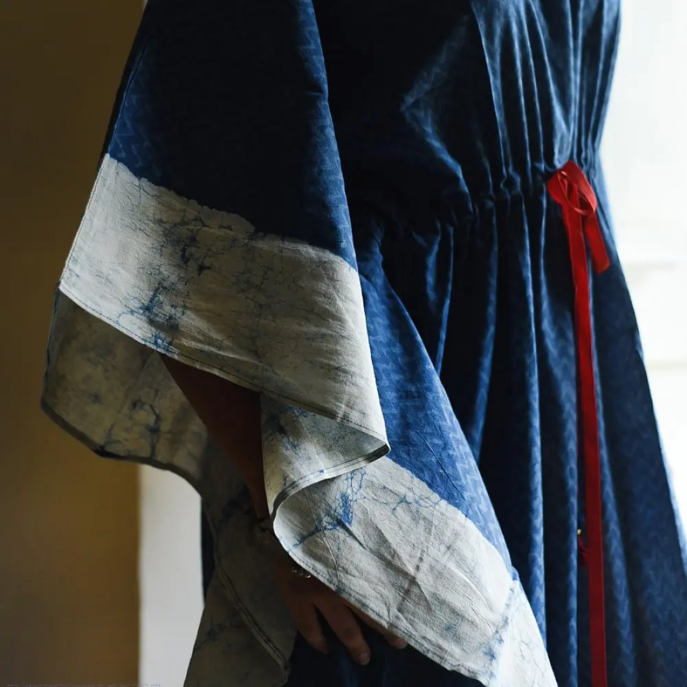 shop Block Printed Cotton Kaftan