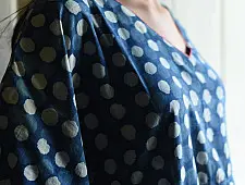 JUNO ~ Handmade Indigo Block Print Cotton Kaftan