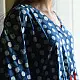 shop Block Printed Cotton Kaftan - Indigo