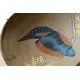 Handmade Ceramic Wall Plate ( 8 x 8  ) - Kingfisher Bird - 16