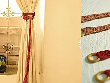 Knotted ▣ Cross Knot Double Length Hand-Knotted Curtain Tie-back (Set of 2)