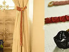 Knotted ▣ Meander Hand-Knotted Curtain Tie-back (Set of 2)