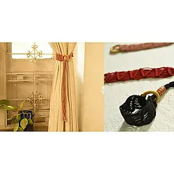 Knotted ▣ Meander Hand-Knotted Curtain Tie-back (Set of 2)