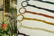 Knotted ▣ Meander Hand-Knotted Plant Hanger (6 Colour Options)