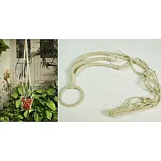 Knotted ▣ Pretty Simple Hand-Knotted Plant Hanger