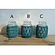 Hand knotted Candle Jar - Sapphire Blue