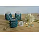 Hand knotted Candle Jar - Sapphire Blue